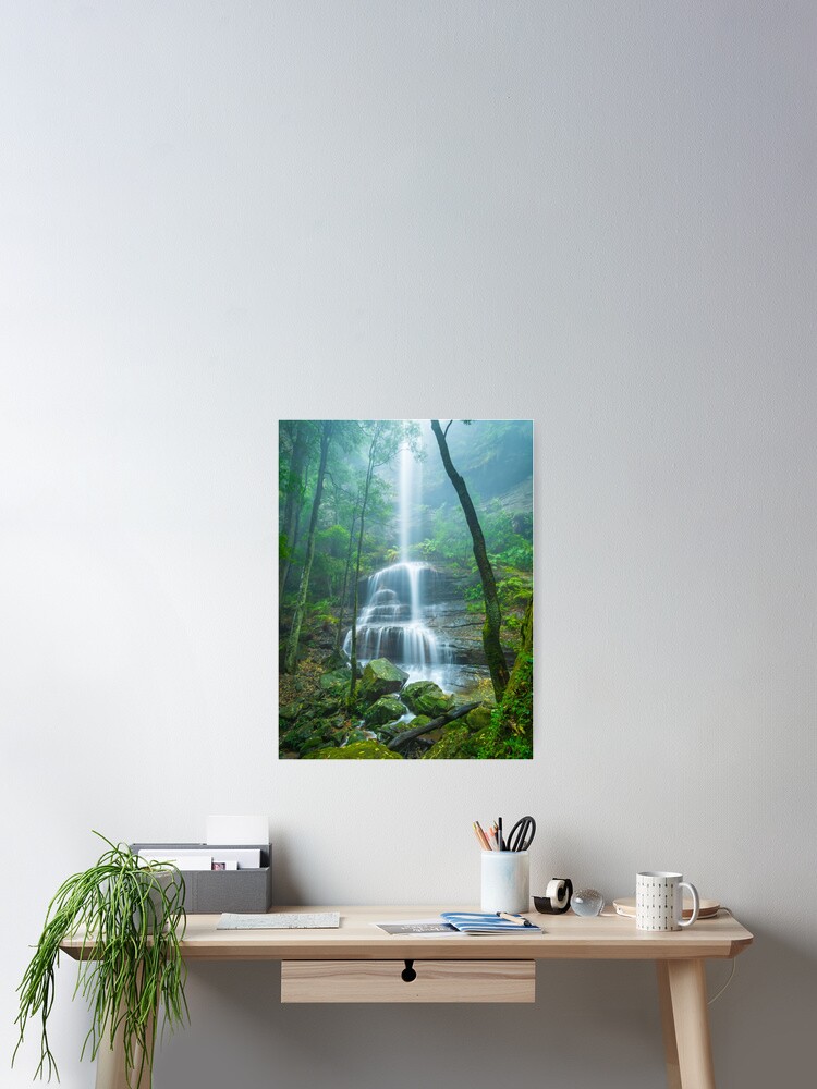 Thumbnail 2 of 3, Poster, Witches Leap Falls, Katoomba, Blue Mountains, New South Wales, Australia designed and sold by Chockstone.