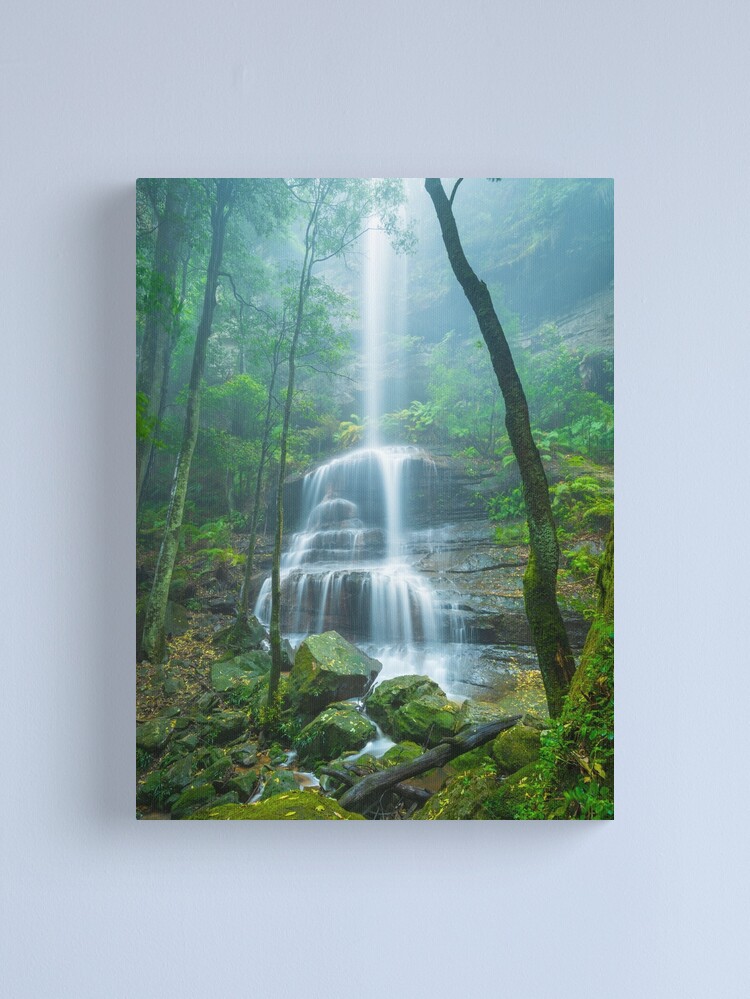 Thumbnail 1 of 3, Canvas Print, Witches Leap Falls, Katoomba, Blue Mountains, New South Wales, Australia designed and sold by Chockstone.