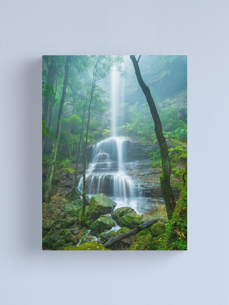 Thumbnail 1 of 3, Canvas Print, Witches Leap Falls, Katoomba, Blue Mountains, New South Wales, Australia designed and sold by Chockstone.