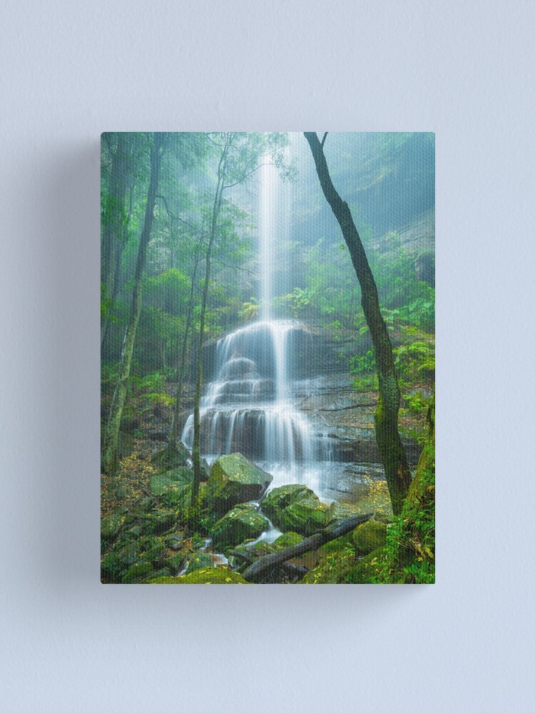 Thumbnail 1 of 3, Canvas Print, Witches Leap Falls, Katoomba, Blue Mountains, New South Wales, Australia designed and sold by Chockstone.