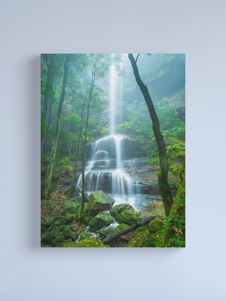 Thumbnail 1 of 3, Canvas Print, Witches Leap Falls, Katoomba, Blue Mountains, New South Wales, Australia designed and sold by Chockstone.