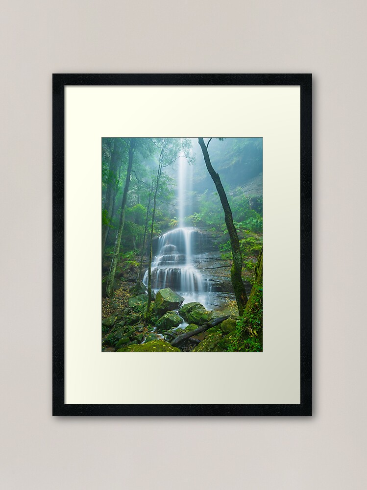 Thumbnail 1 of 7, Framed Art Print, Witches Leap Falls, Katoomba, Blue Mountains, New South Wales, Australia designed and sold by Chockstone.