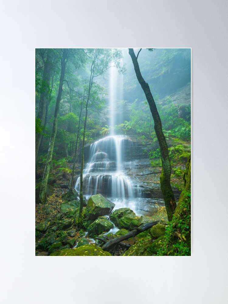 Thumbnail 1 of 3, Poster, Witches Leap Falls, Katoomba, Blue Mountains, New South Wales, Australia designed and sold by Chockstone.