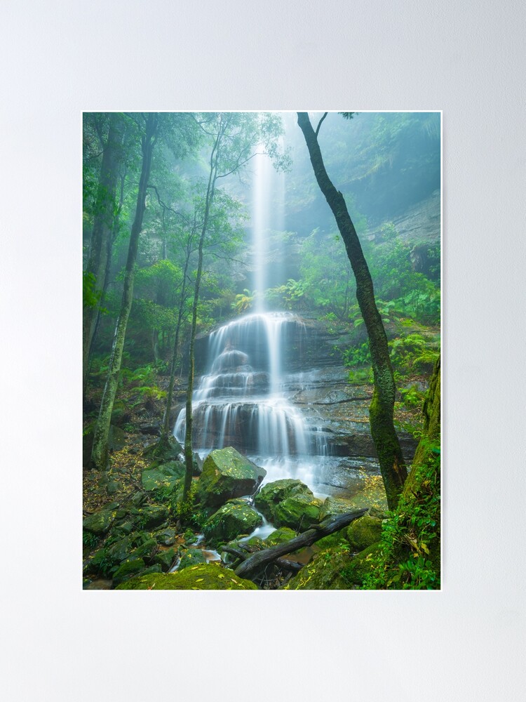 Thumbnail 1 of 3, Poster, Witches Leap Falls, Katoomba, Blue Mountains, New South Wales, Australia designed and sold by Chockstone.