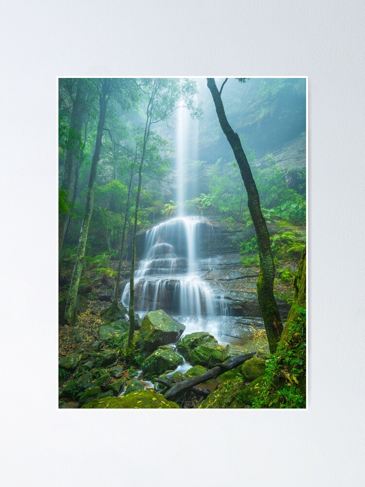 Thumbnail 1 of 3, Poster, Witches Leap Falls, Katoomba, Blue Mountains, New South Wales, Australia designed and sold by Chockstone.