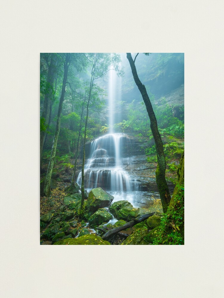 Thumbnail 1 of 3, Photographic Print, Witches Leap Falls, Katoomba, Blue Mountains, New South Wales, Australia designed and sold by Chockstone.