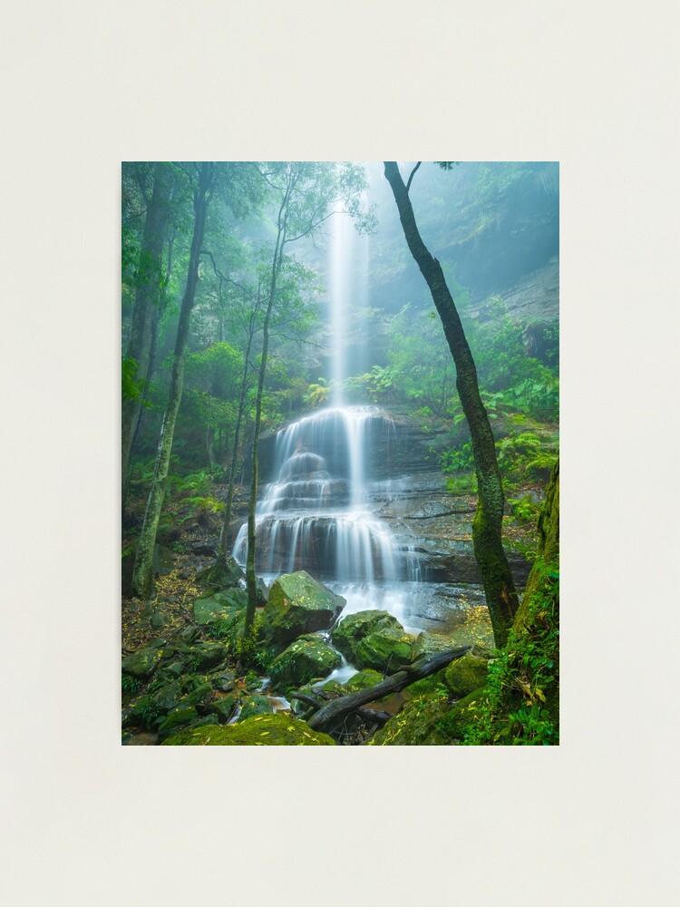 Thumbnail 1 of 3, Photographic Print, Witches Leap Falls, Katoomba, Blue Mountains, New South Wales, Australia designed and sold by Chockstone.