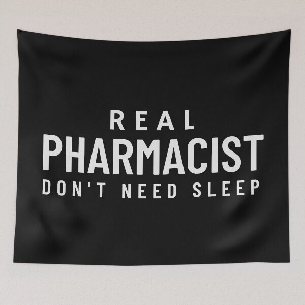 Item preview, Real Pharmacist Don`t Need Sleep, Funny Pharmacist designed and sold by Anniko Art Studio.