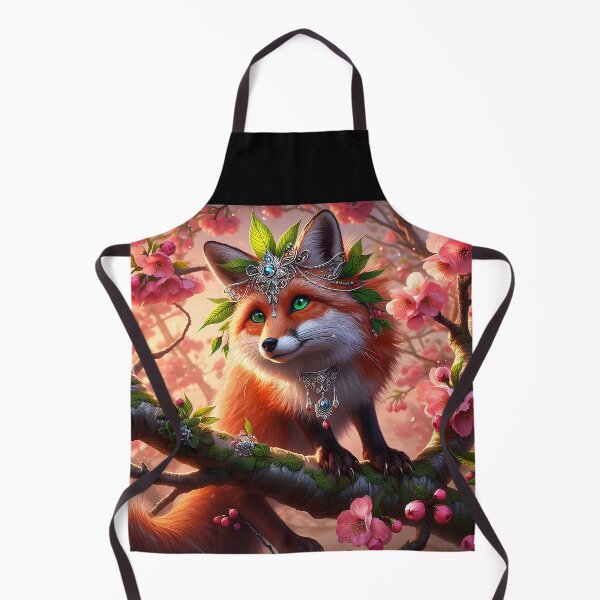 Item preview, Bejeweled Fox Queen on a blooming Sakura Tree designed and sold by EmeraldeaArt.