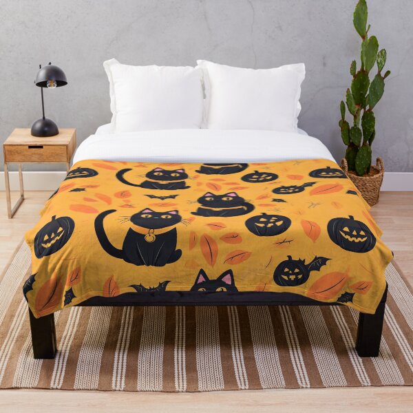 Artikelvorschau, Nettes Halloween-Muster mit schwarzer Katze entworfen und verkauft von Wisdi.