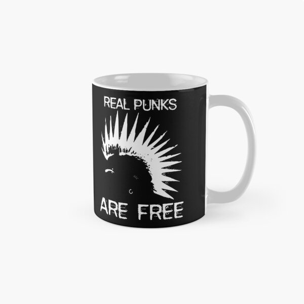 Item preview, Real Punks Are Free in White Text designed and sold by WordWind.