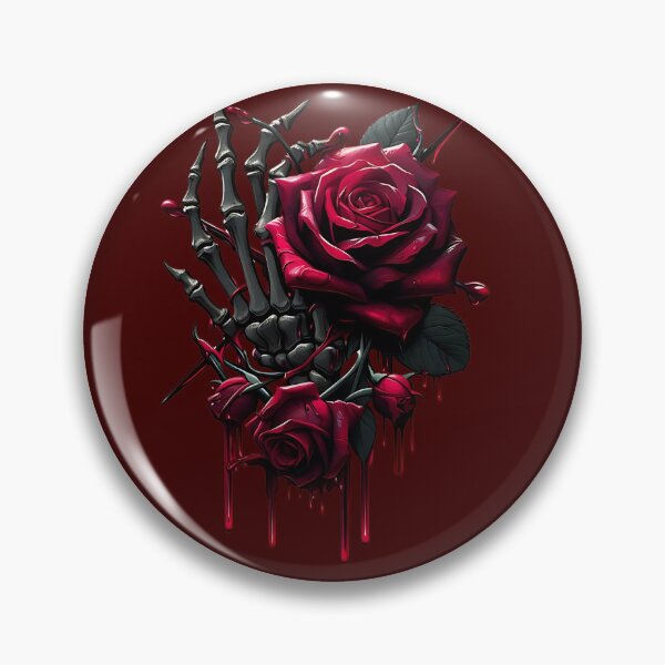 Artikelvorschau, Skeletthand Purpurrote Rosen entworfen und verkauft von JavisSRDesign.