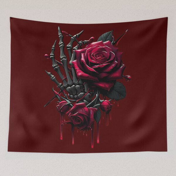 Item preview, Skeleton Hand Crimson Roses designed and sold by JavisSRDesign.