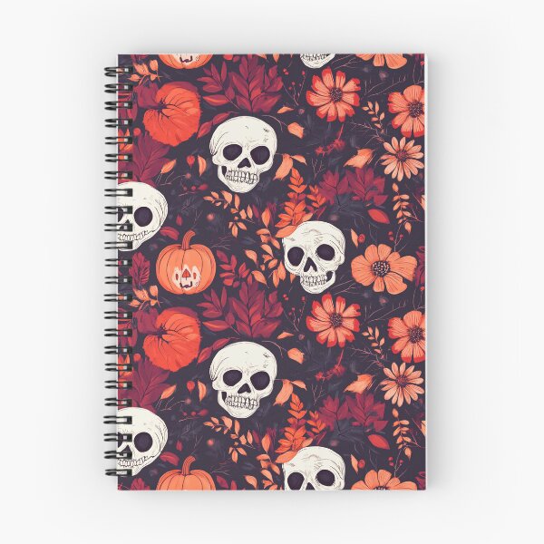 Artikelvorschau, Halloween Blumenschädelmuster entworfen und verkauft von Wisdi.