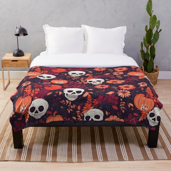 Artikelvorschau, Halloween Blumenschädelmuster entworfen und verkauft von Wisdi.