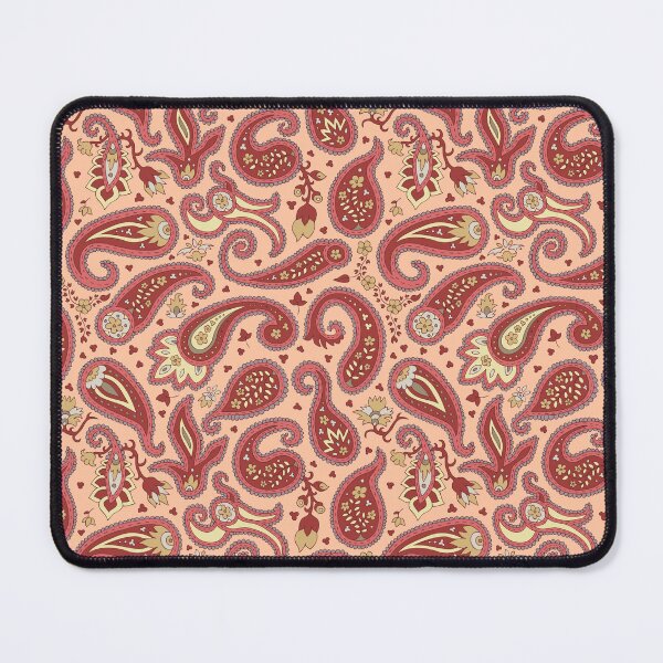 Item preview, undirected paisley in red and peach designed and sold by colorofmagic.