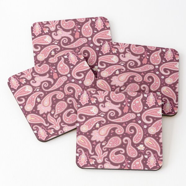 Item preview, undirected paisley in watermelon and wine red designed and sold by colorofmagic.
