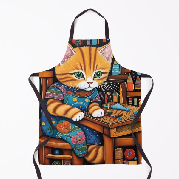 Item preview, Folk Art Kitten working as a carpenter making furniture designed and sold by Colin Bentham.