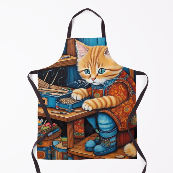 Item preview, Folk Art Kitten working as a carpenter making furniture designed and sold by Colin Bentham.