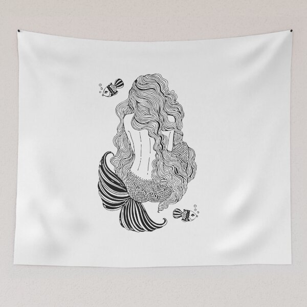 Item preview, A mermaid with her back designed and sold by SweetRossel.