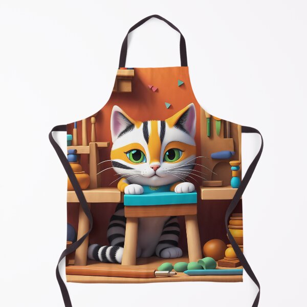 Item preview, Folk Art Kitten working as a carpenter making furniture designed and sold by Colin Bentham.
