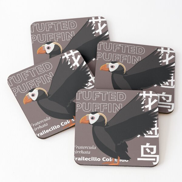 Item preview, Colourful bird Tufted Puffin Wing Chinese Name designed and sold by SUPERHERON.