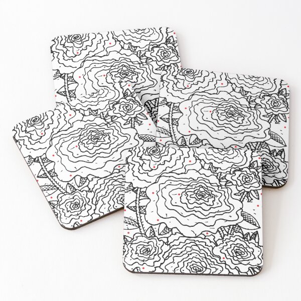Item preview, white flowers, red pollen designed and sold by Krzysztof Patalas.