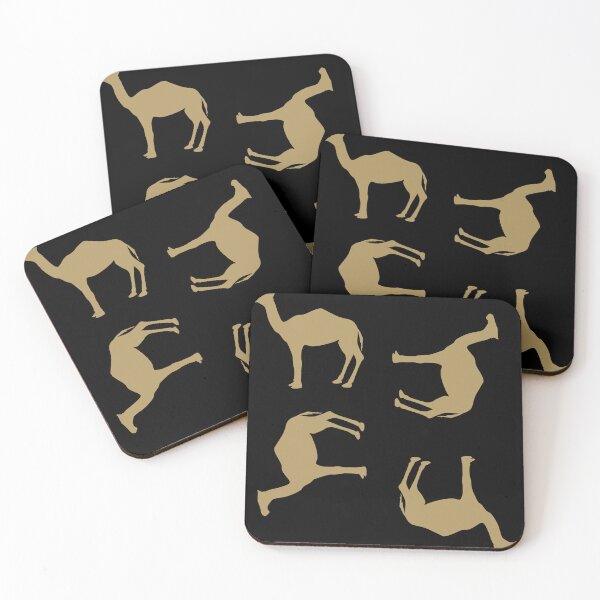 Item preview, Brown camels silhouette on black designed and sold by tetibright.