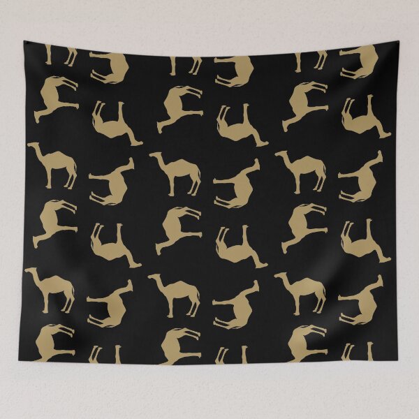 Item preview, Brown camels silhouette on black designed and sold by tetibright.