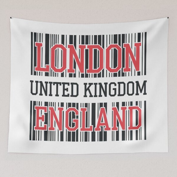 Item preview, London England Barcode designed and sold by Angry Swan Designs.