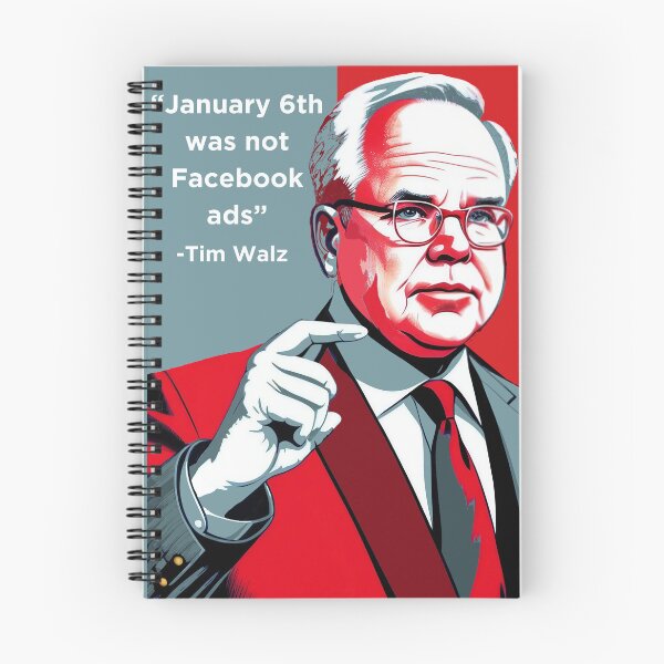Item preview, "January 6th was not Facebook ads" Tim Walz Debate Quote designed and sold by notakename.