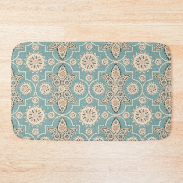 Item preview, Teal indian bohemian tiles designed and sold by chiara-de-david.