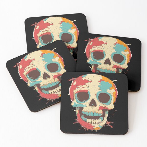 Item preview, funny and colorful skull designed and sold by elgregoart.