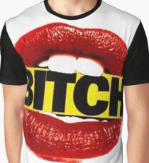 Pop Art Bitch Lips - Resting Bitch Face Graphic T-Shirt