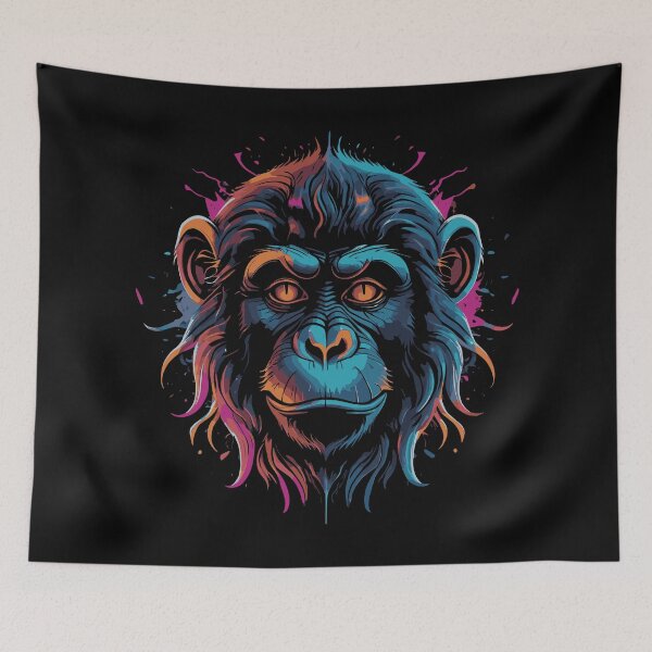 Item preview, Primate neón: mono designed and sold by Halonpixels.