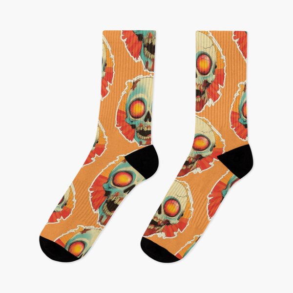 Item preview, Funny and colorful skull print designed and sold by elgregoart.