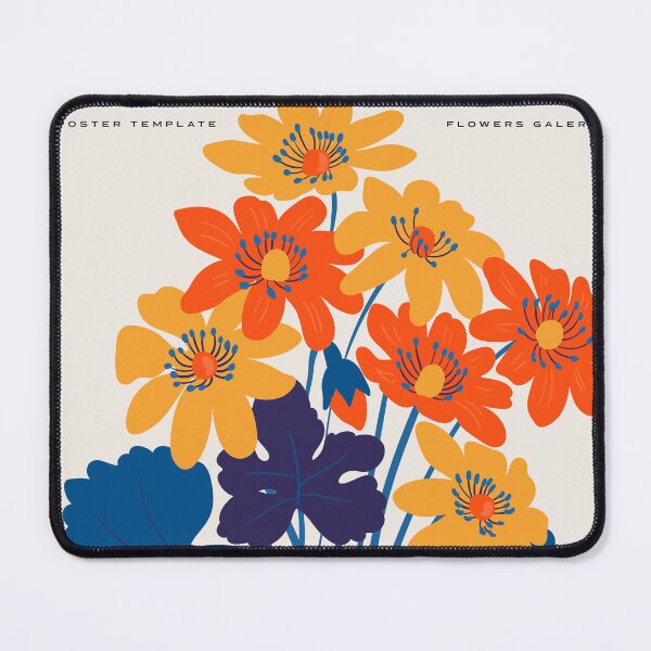 Item preview, "Botanic Flowers Retro Poster designed and sold by Arctic frame studio.