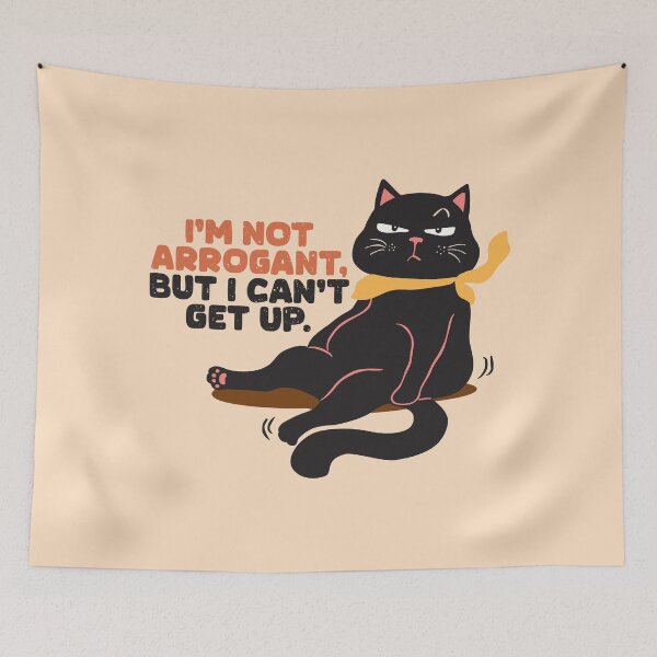 Item preview, Black Cat with Yellow Scarf designed and sold by LazyCaat.