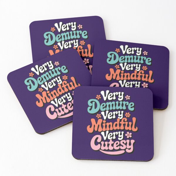 Item preview, Very Demure Very Mindful Very Cutesy Vibrant Feminine Quote Funny Mindful Cute Trendy Meme Quote designed and sold by Syrupulse.