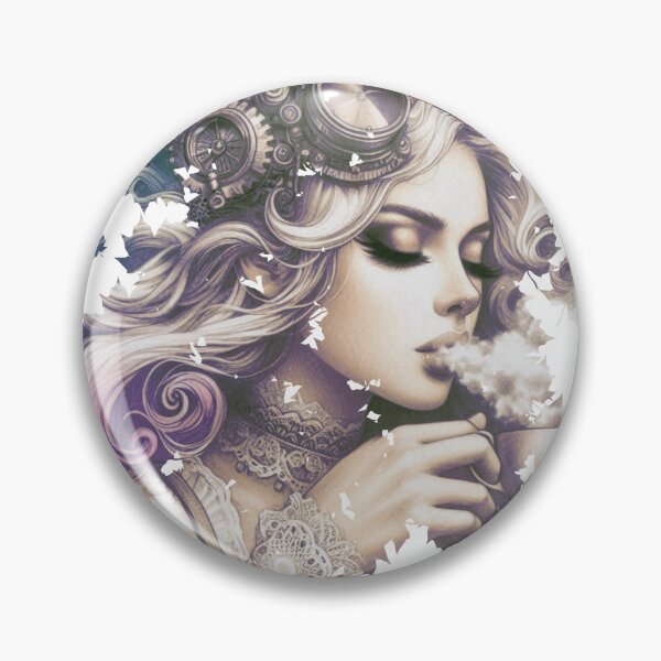 Item preview, Steampunk Woman Drinking Coffee Design designed and sold by Pevkay97.
