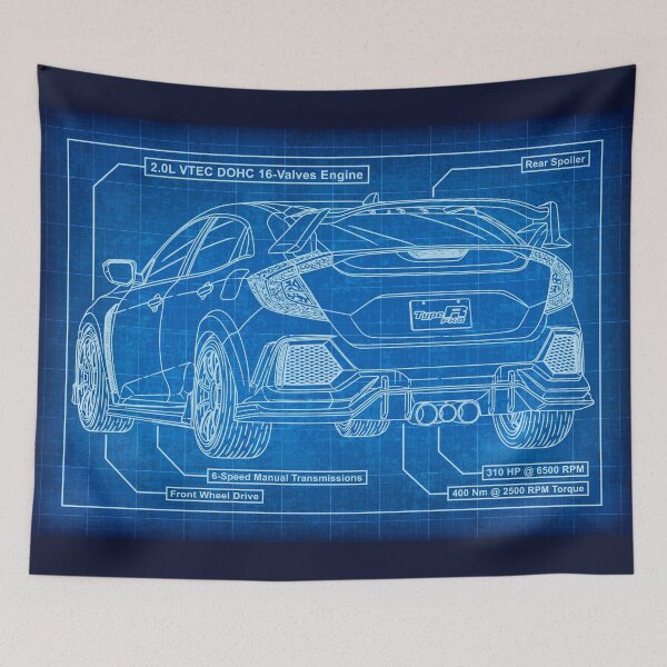 Item preview, Honda Civic Type R (FK8) Blueprint designed and sold by JDM Guyvit.