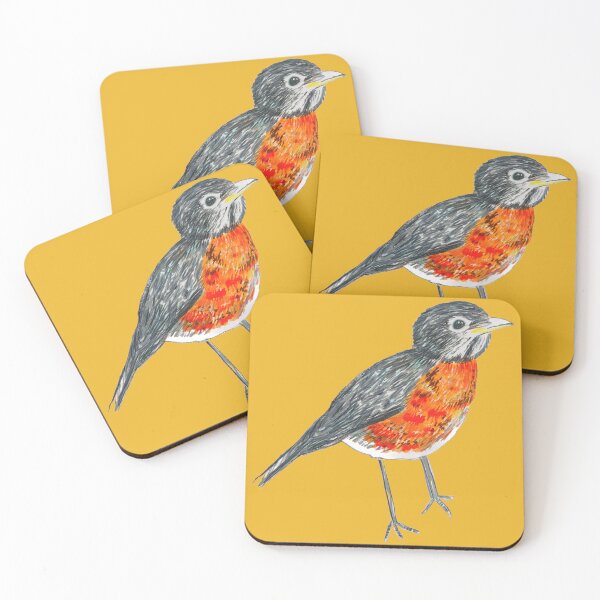 Item preview, Cute American Robin Red Breast Bird designed and sold by MyCraftyNell.