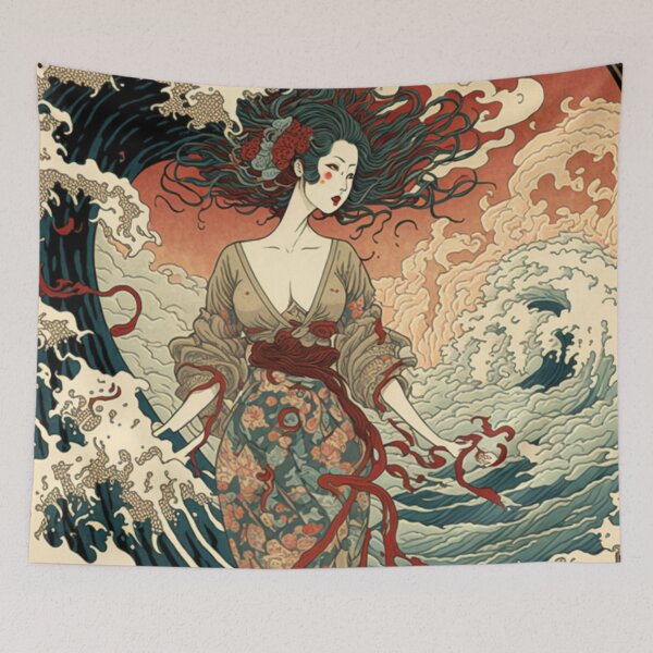 Item preview, Wave Geisha designed and sold by patternshoprad.