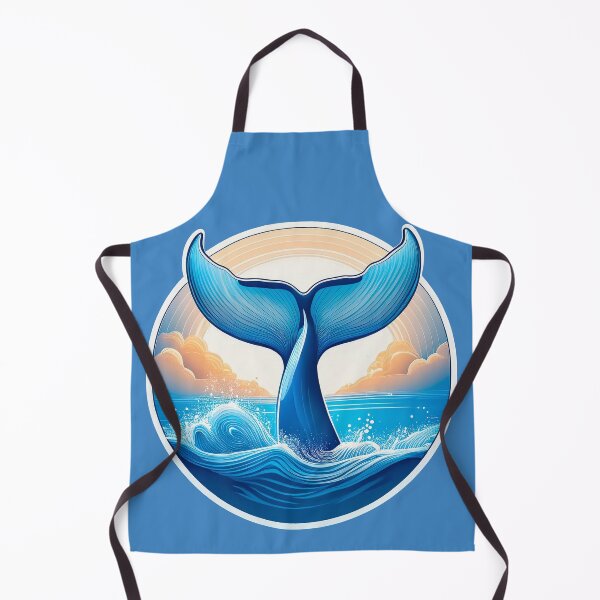 Item preview, A whale's blue tail breaching the surface of the ocean with intricate patterns and details Design. designed and sold by HEMRO.
