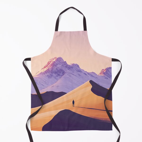 Item preview, A Contemplative Figure In Surreal Dunes and Peaks designed and sold by Cat-Wave-Dream.
