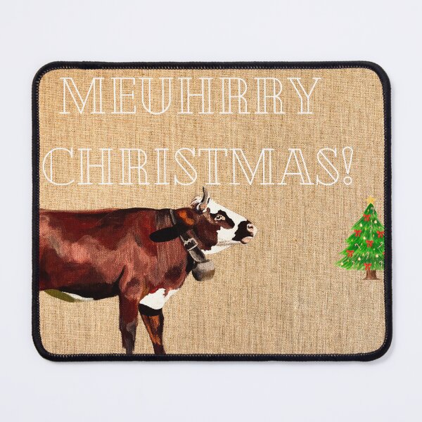 Item preview, Lone cow with Snowy Peaks - Meuhrry Xmas designed and sold by LucyEShaw.