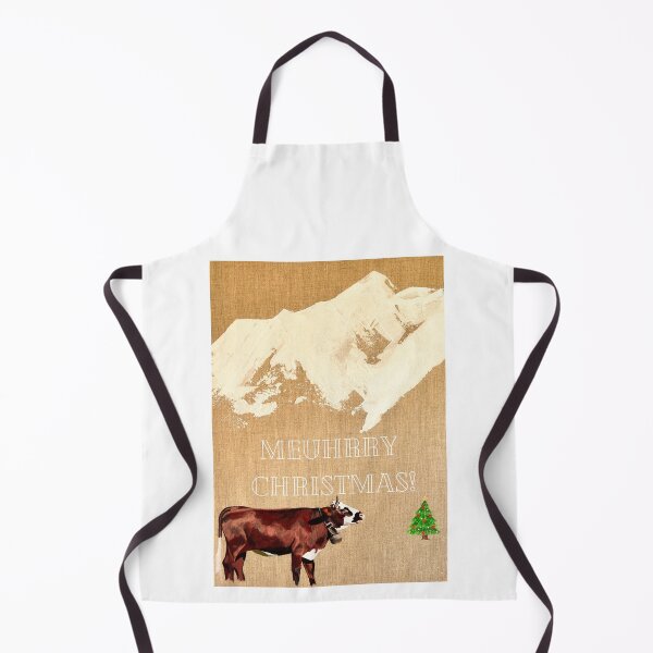 Item preview, Lone cow with Snowy Peaks - Meuhrry Xmas designed and sold by LucyEShaw.
