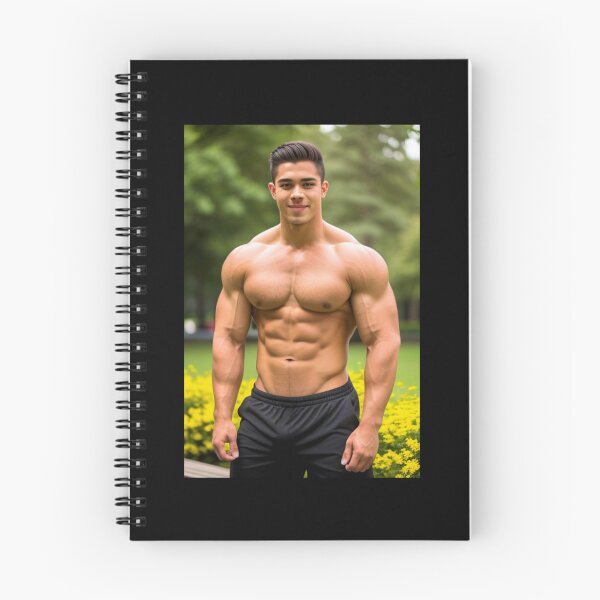Item preview, Male Bodybuilder in Black Shorts in a Park Third Image designed and sold by Bodies of Males.