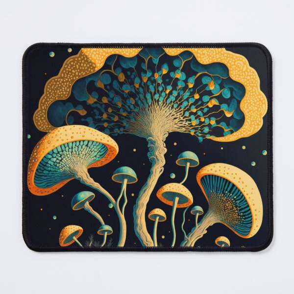 Item preview, Fluorescent Mushrooms designed and sold by patternshoprad.