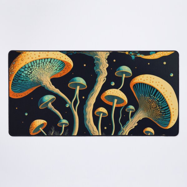 Item preview, Fluorescent Mushrooms designed and sold by patternshoprad.